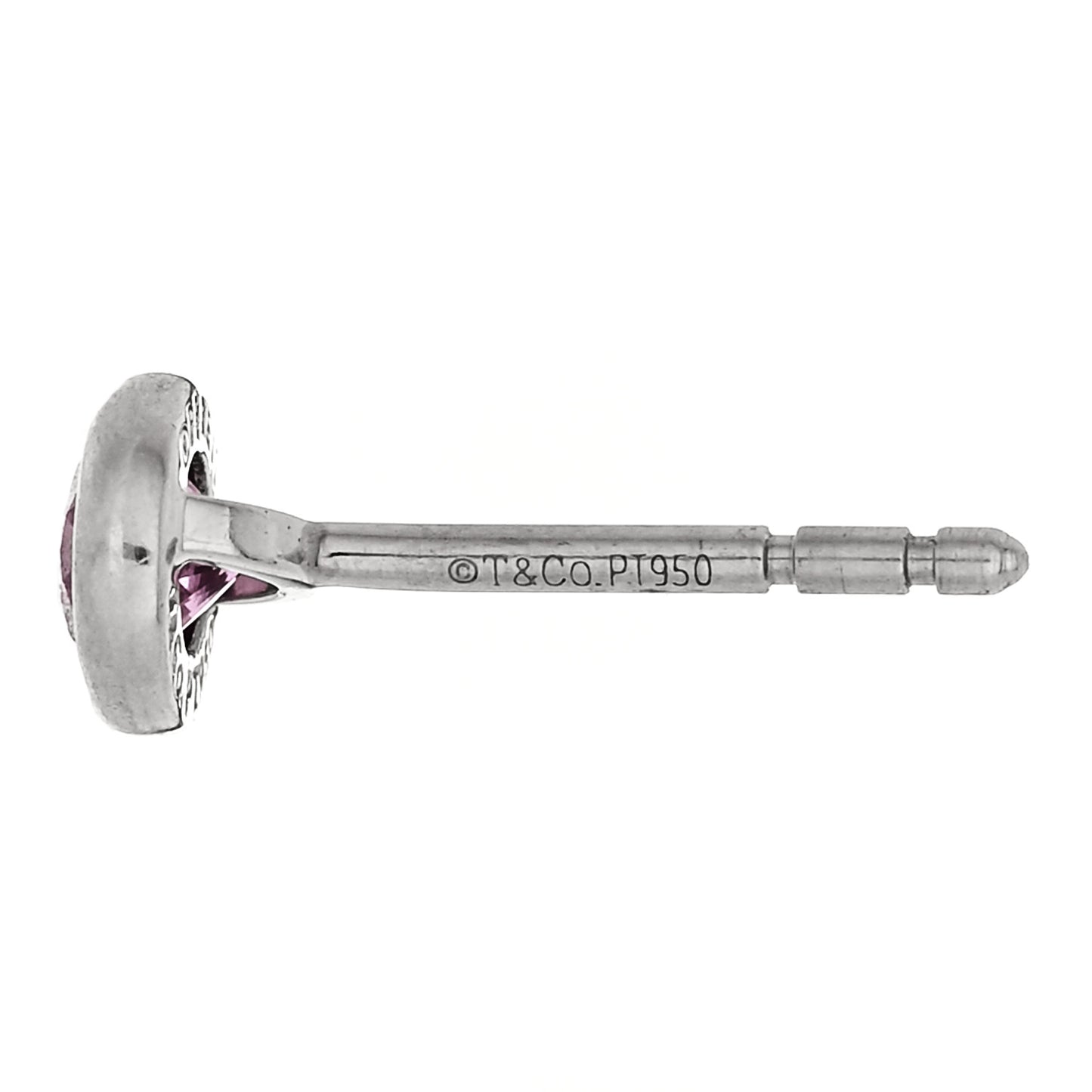 Platinum Pink Sapphire Color By The Yard Earrings