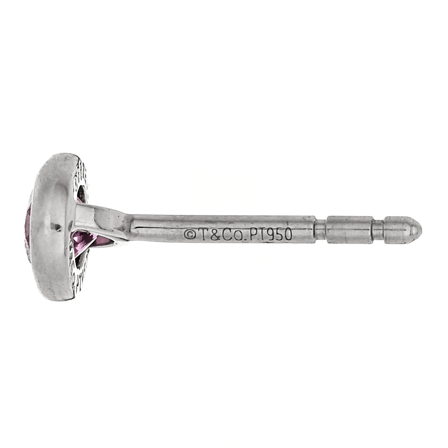 Tiffany Platinum Pink Sapphire Color By The Yard Earrings 7 of 7