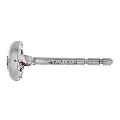 Tiffany Platinum Pink Sapphire Color By The Yard Earrings 7 of 7