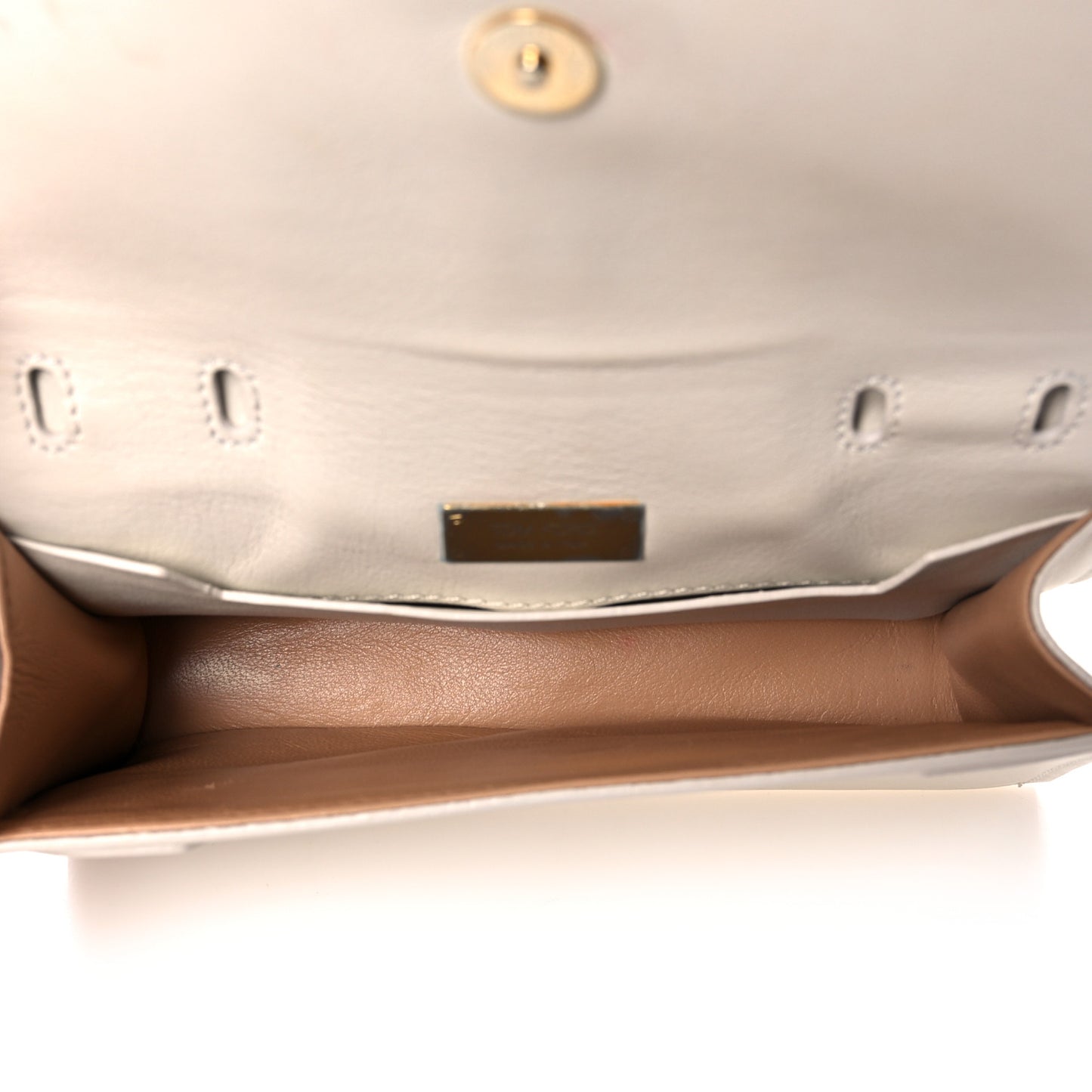 Calfskin Sedgwick Zip Clutch White
