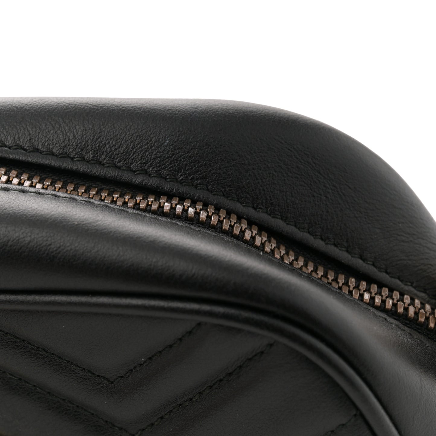 Calfskin Matelasse Small GG Marmont Chain Shoulder Bag Black