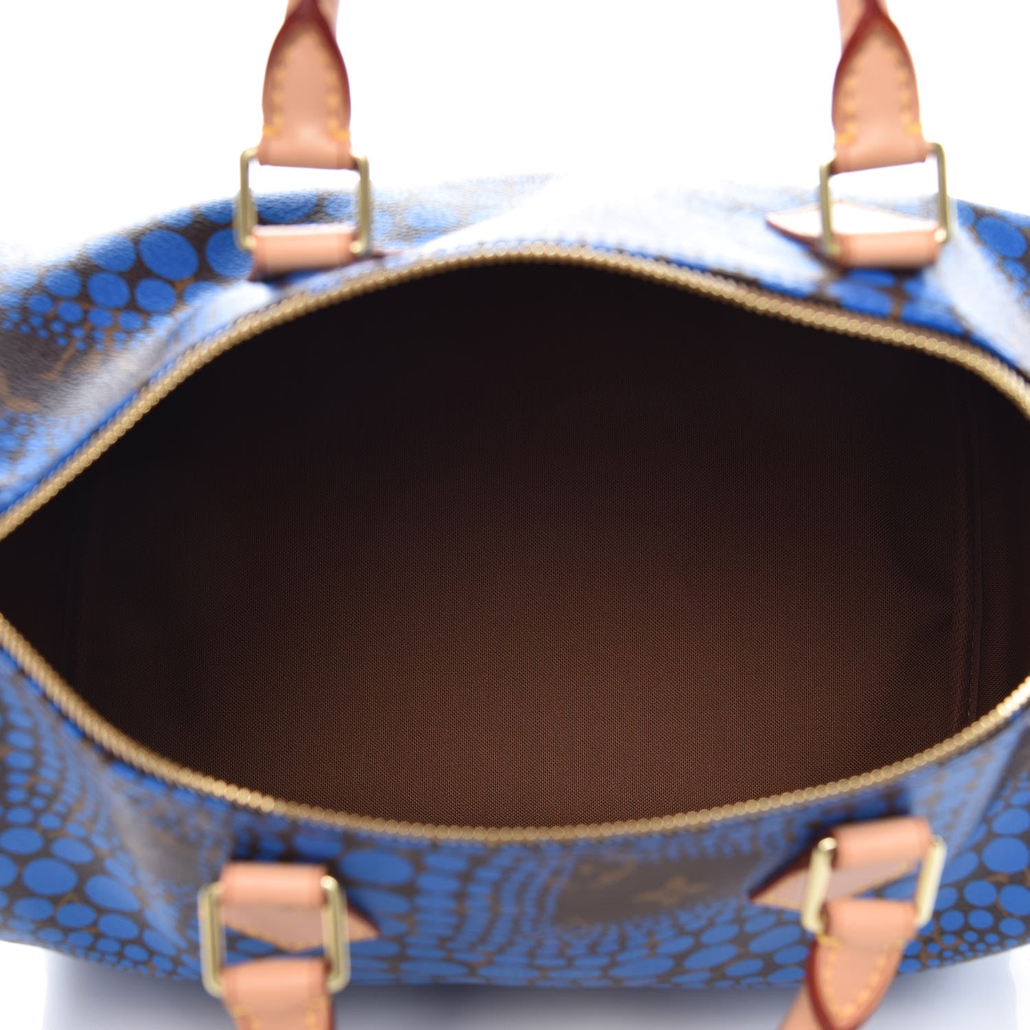 Louis Vuitton Monogram Kusama Town Speedy 30 Blue 5 of 9