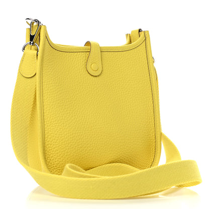 Hermes Taurillon Clemence Evelyne TPM Lime 2 of 4