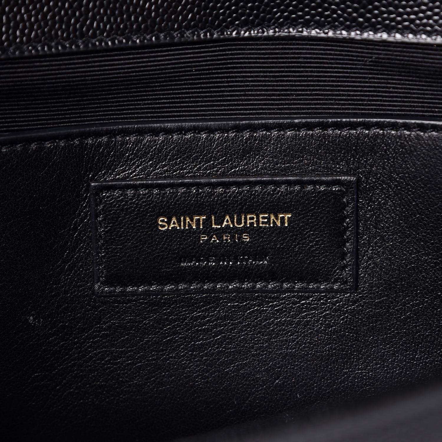 Saint Laurent Grain De Poudre Monogram Cassandre Clutch Black 6 of 6