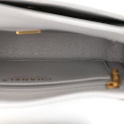 Chanel Shiny Caviar Quilted Mini Top Handle Flap Bag Grey 5 of 11