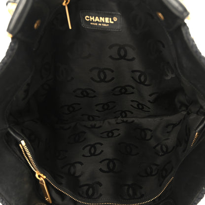 Chanel Straw Raffia Tote Black 5 of 10
