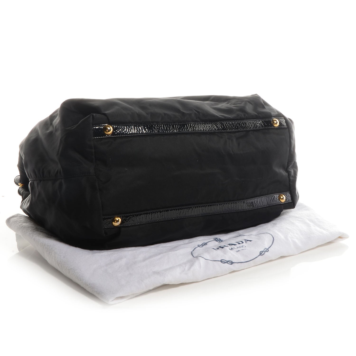 Prada Tessuto Chain Shoulder Bag Black 4 of 10