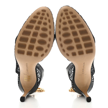Bottega Veneta Mesh Nappa Chunky Chain Sandals 39 Black 5 of 8