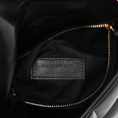Saint Laurent Lambskin Quilted Toy Loulou Puffer Monogram Chain Satchel Black 8 of 11