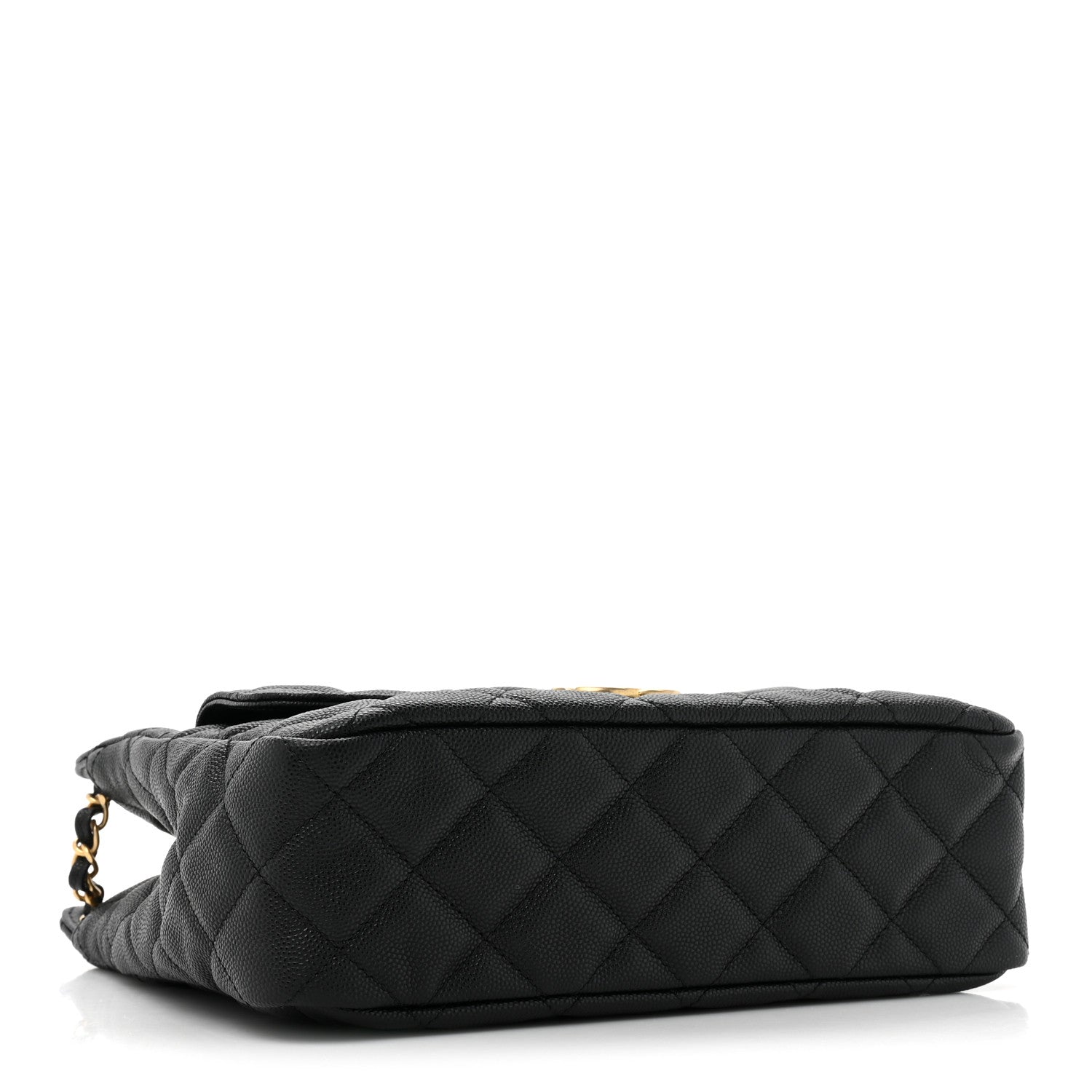 Chanel Caviar Quilted Wavy CC Hobo Black 4 of 10