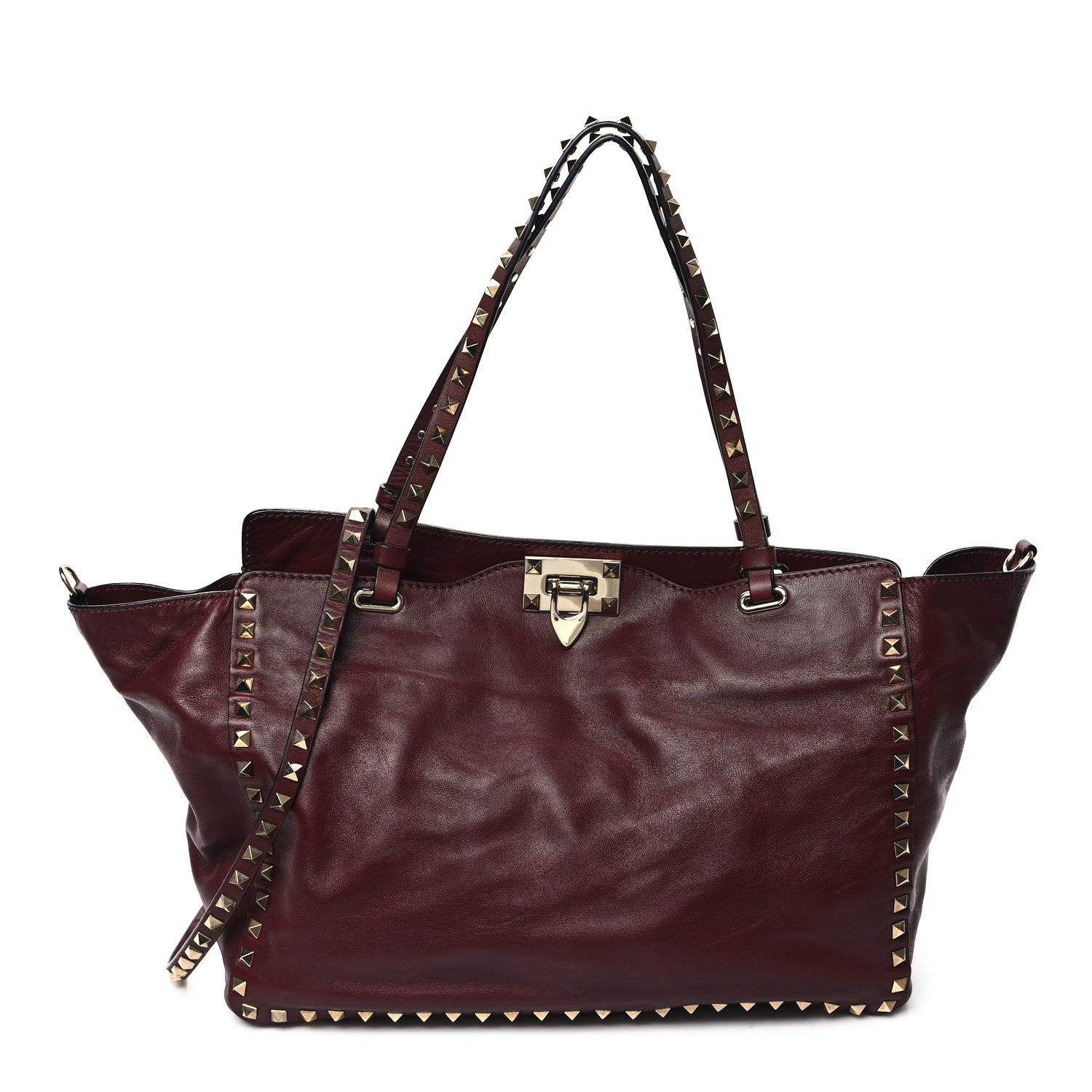 Valentino Garavani Vitello Medium Rockstud Tote Camelia 1 of 11