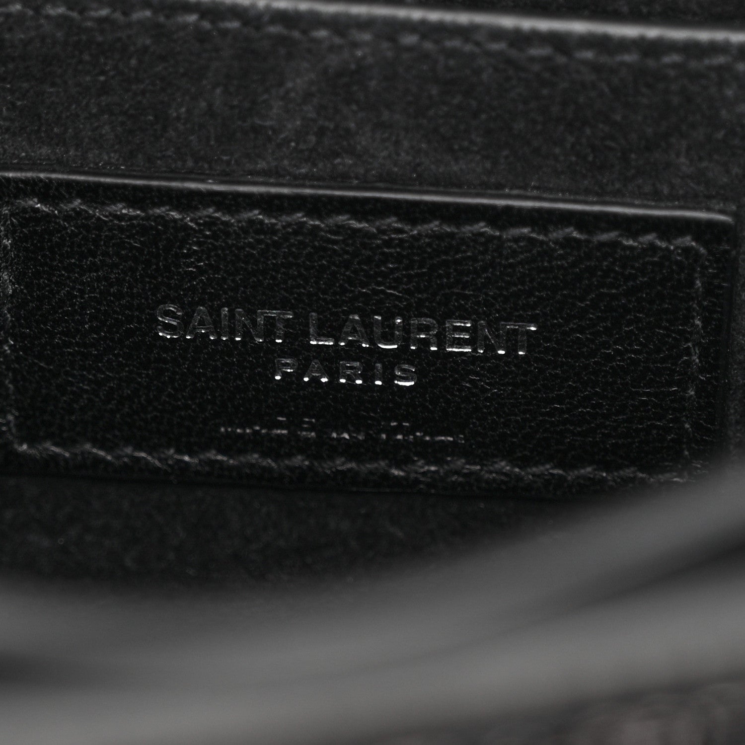Saint Laurent Calfskin Crocodile Embossed Medium Monogram Sunset Black 6 of 14