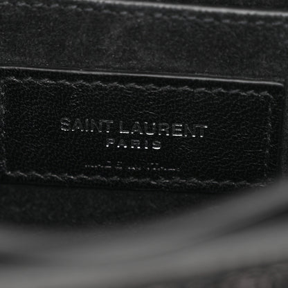 Saint Laurent Calfskin Crocodile Embossed Medium Monogram Sunset Black 6 of 14