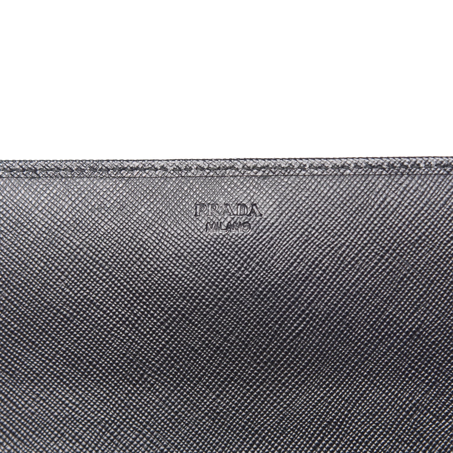 Prada Saffiano Metal Oro Chain Wallet Black 6 of 10