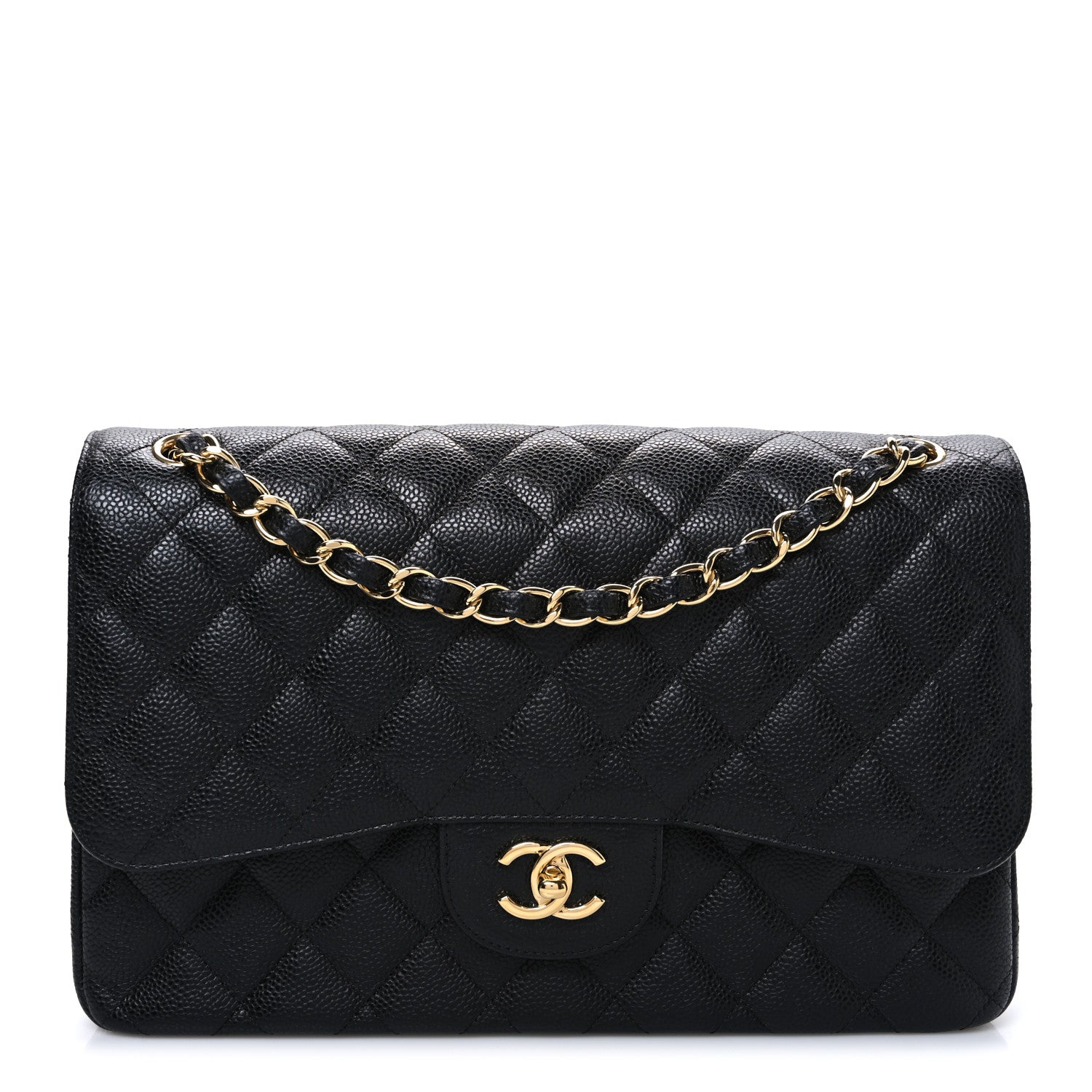 Chanel Caviar Quilted Jumbo Double Flap Black 1 of 10