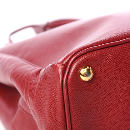 Prada Saffiano Large Galleria Double Zip Tote Fuoco 9 of 13