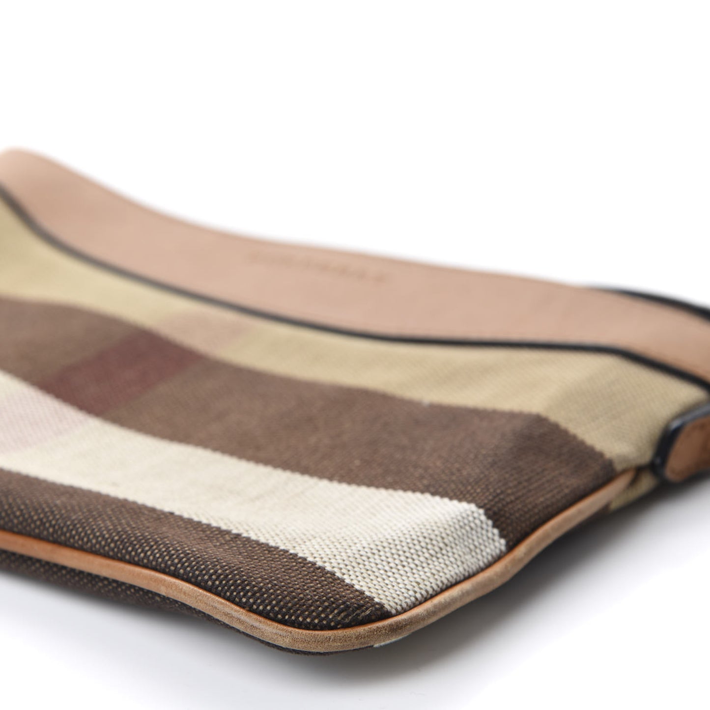 Mega Check Peyton Crossbody Clutch Bag Saddle Brown