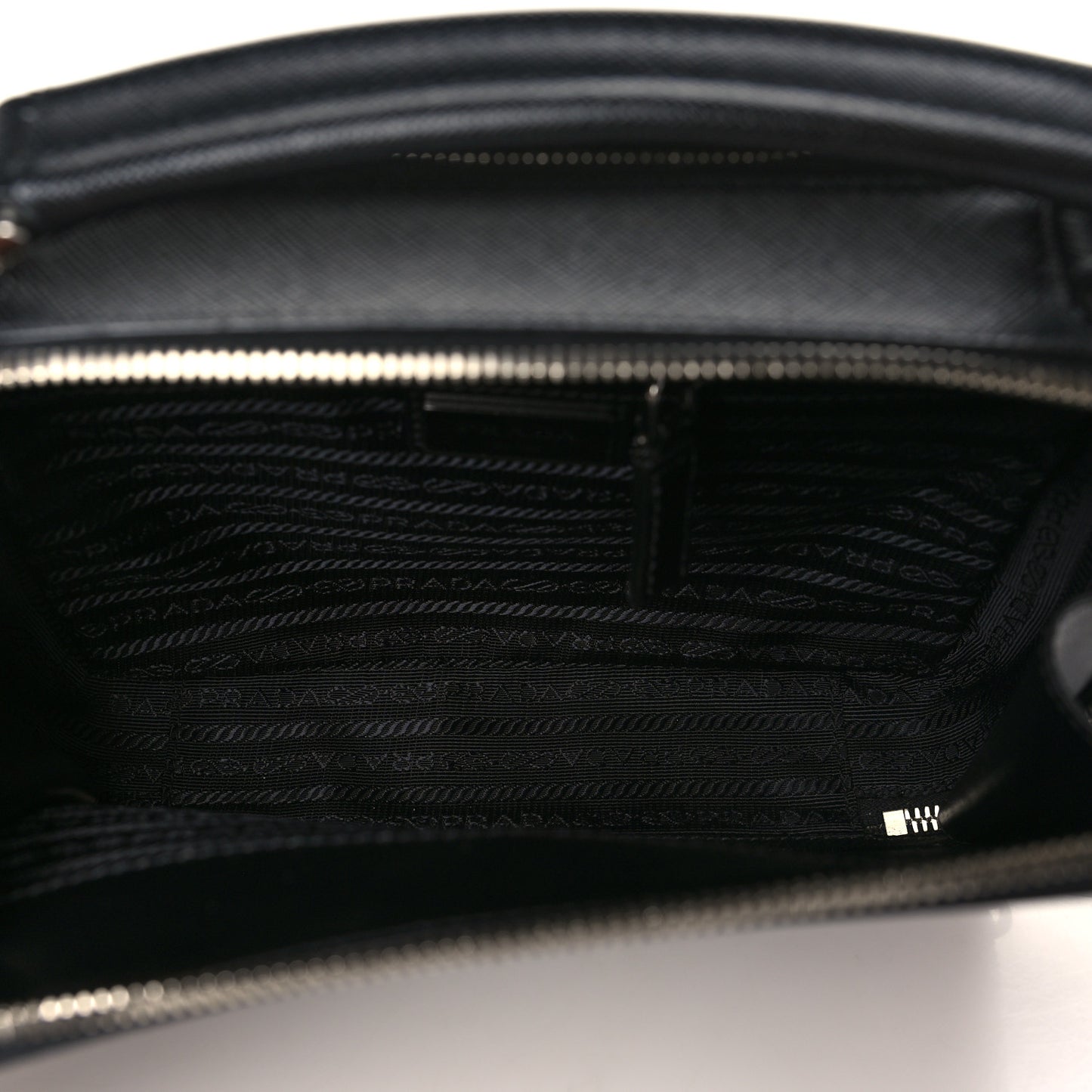 Saffiano Travel Medium Brique Crossbody Bag Black