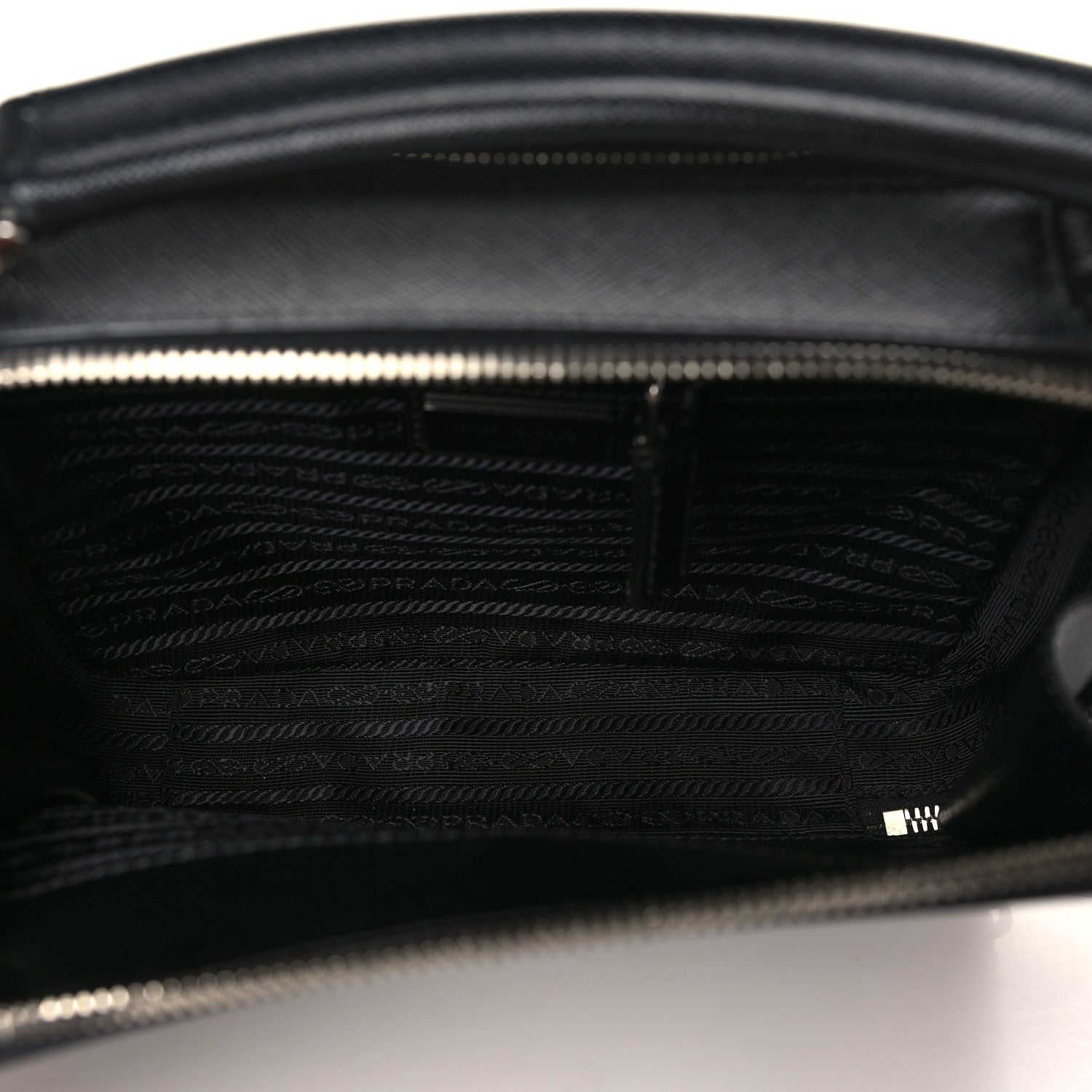 Prada Saffiano Travel Medium Brique Crossbody Bag Black 5 of 9