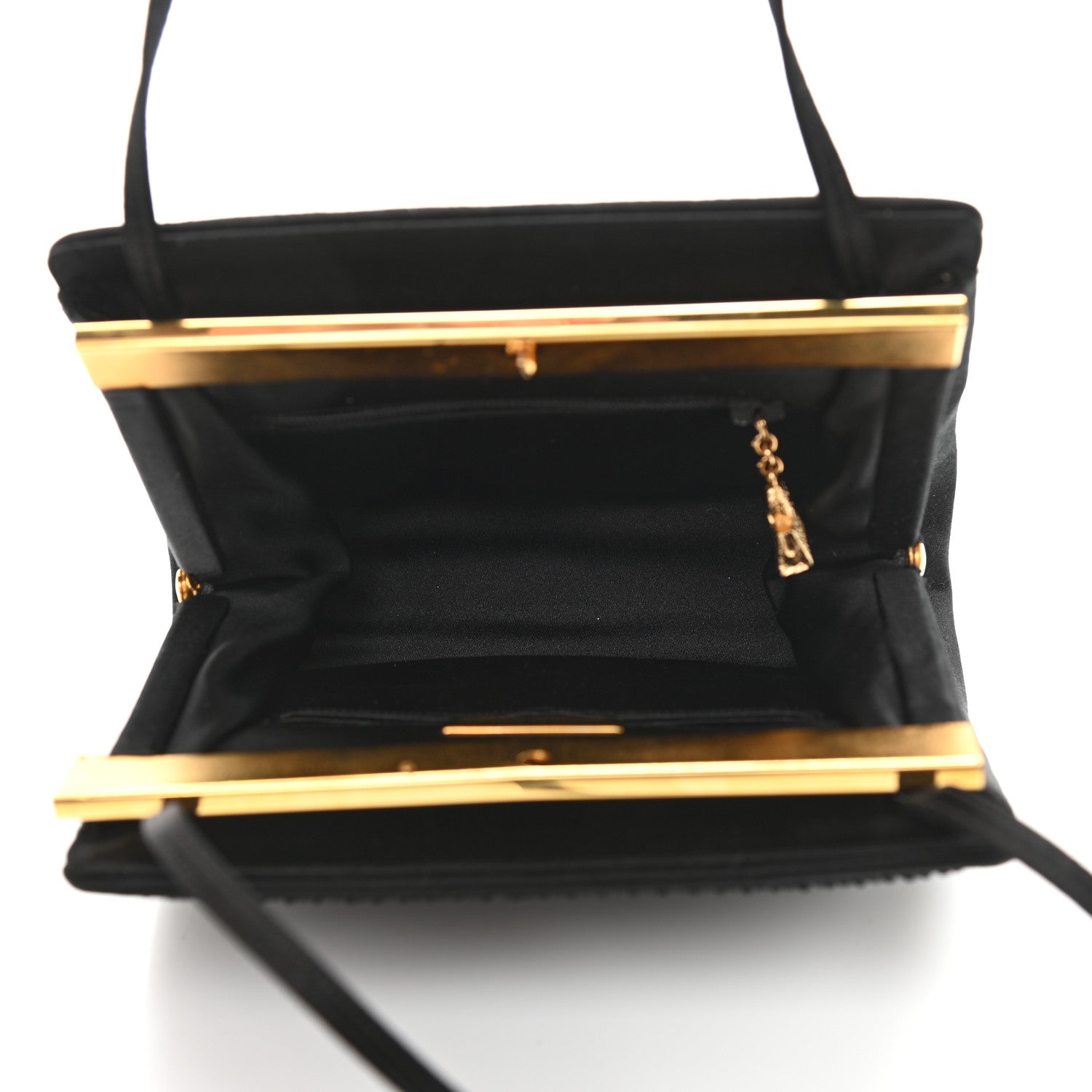 Judith Leiber Satin Butterfly Evening Clutch Black 6 of 16