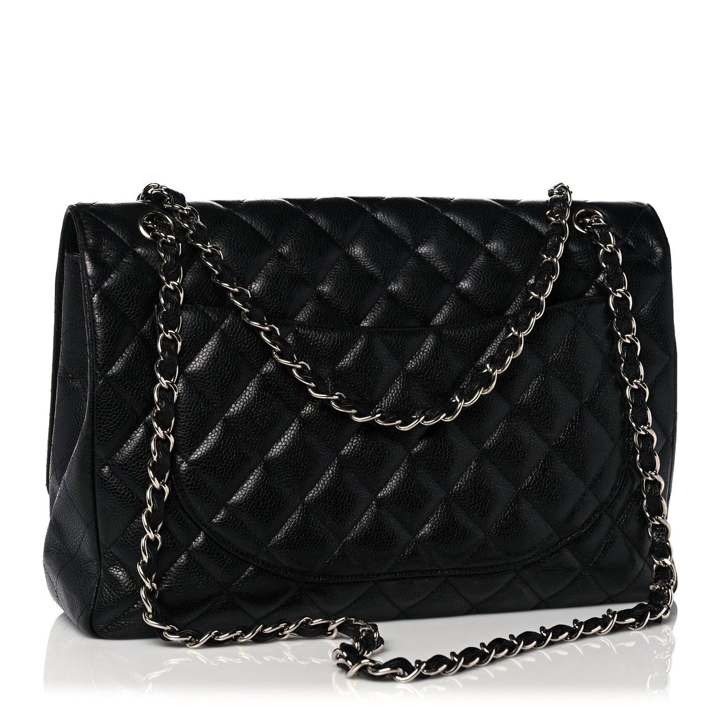 Caviar Quilted Maxi Single Flap Black