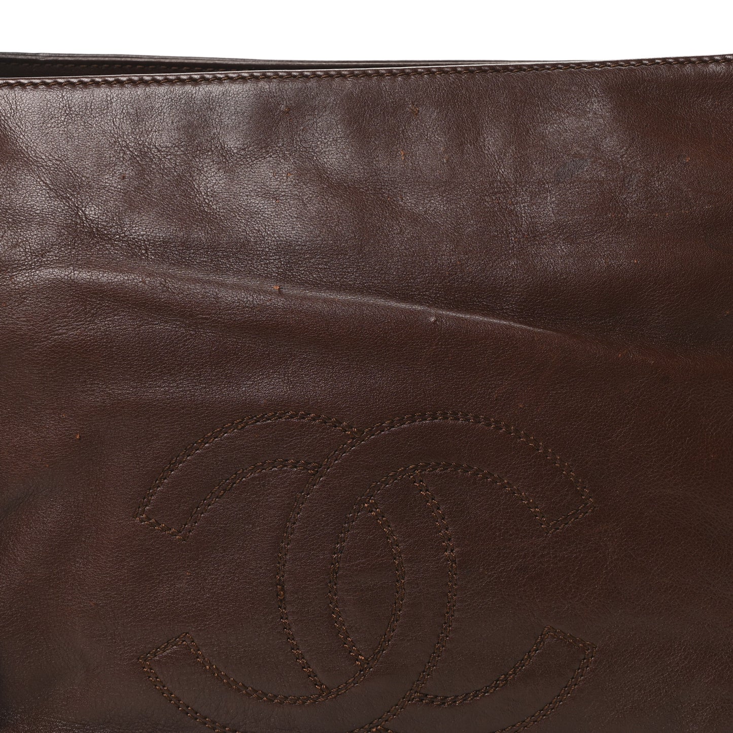 Lambskin CC Tassel Shoulder Bag Brown