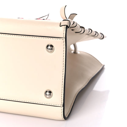 Fendi Vitello Century F is Fendi Whipstitch Bi-Color Small Runaway Satchel Camelia Orzo Multicolor 8 of 9