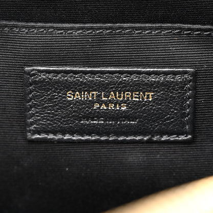 Saint Laurent Patent Calfskin Crocodile Embossed Monogram Lou Camera Bag Black 6 of 12