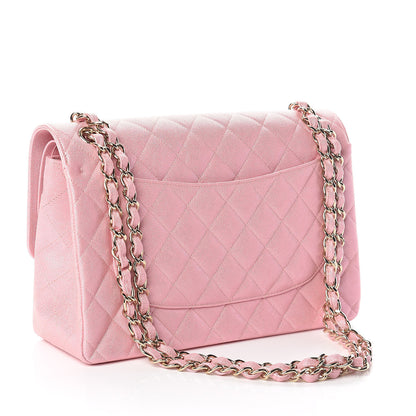 Chanel Iridescent Caviar Quilted Jumbo Double Flap Rose Pink 3 of 9
