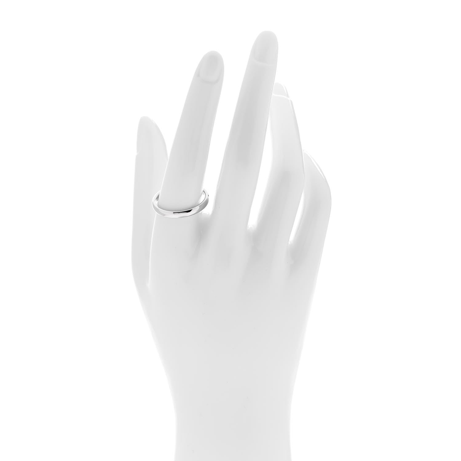 Tiffany Platinum 3mm Classic Wedding Band Ring 60 9.25 2 of 4