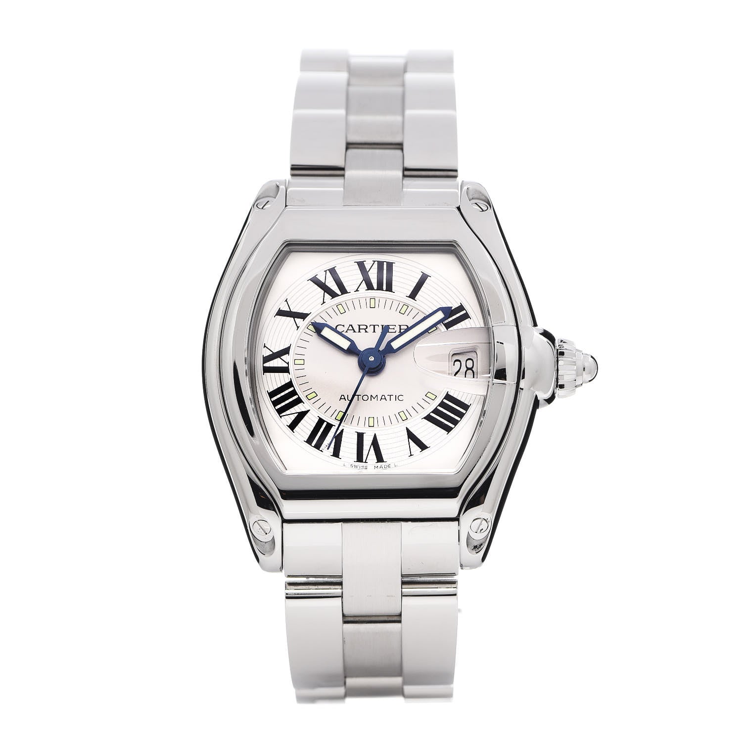 Cartier Stainless Steel 37mm Roadster Automatic Watch 1 of 8