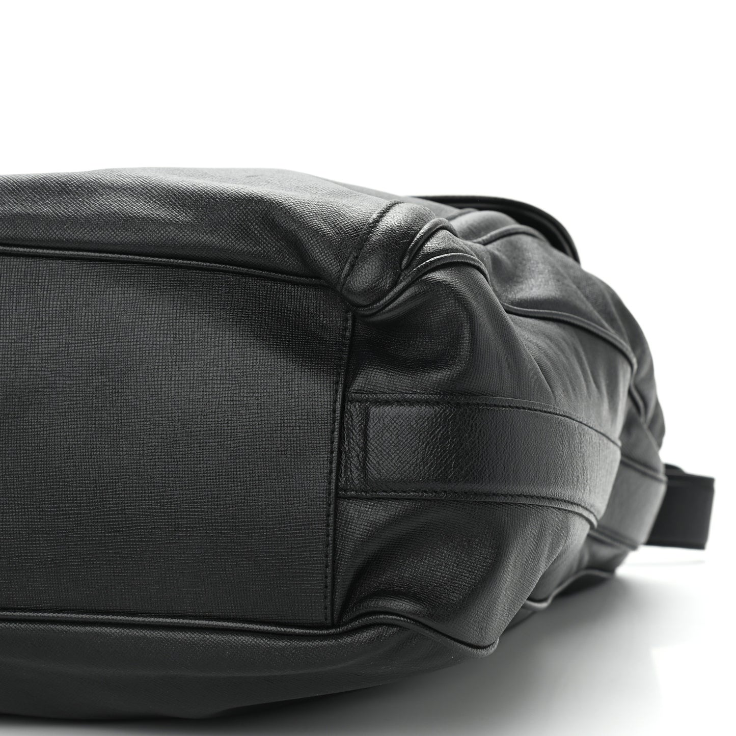 Hammered Calfskin Satchel Black