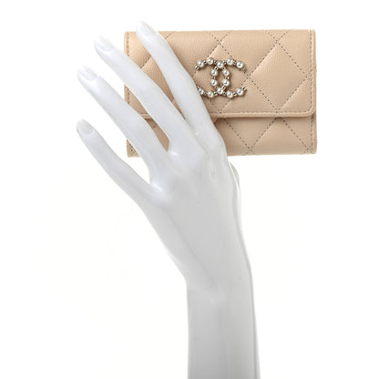 Chanel Caviar Pearl Quilted Coco Candy Flap Card Holder Beige 2 of 8