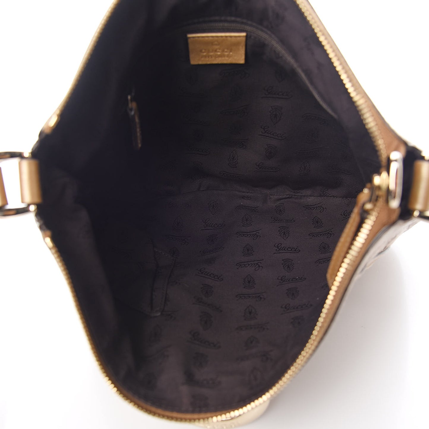 Guccissima Small D Ring Messenger Gold