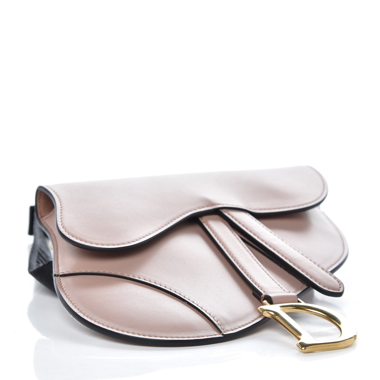 Calfskin Saddle Belt Bag Blush Pink