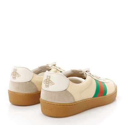 Gucci Calfskin Suede Web Womens G74 Sneakers 38.5 Oatmeal Burro New Mystic White 5 of 10