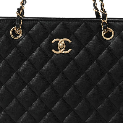 Chanel Caviar Quilted Large Shopping Black 8 of 10