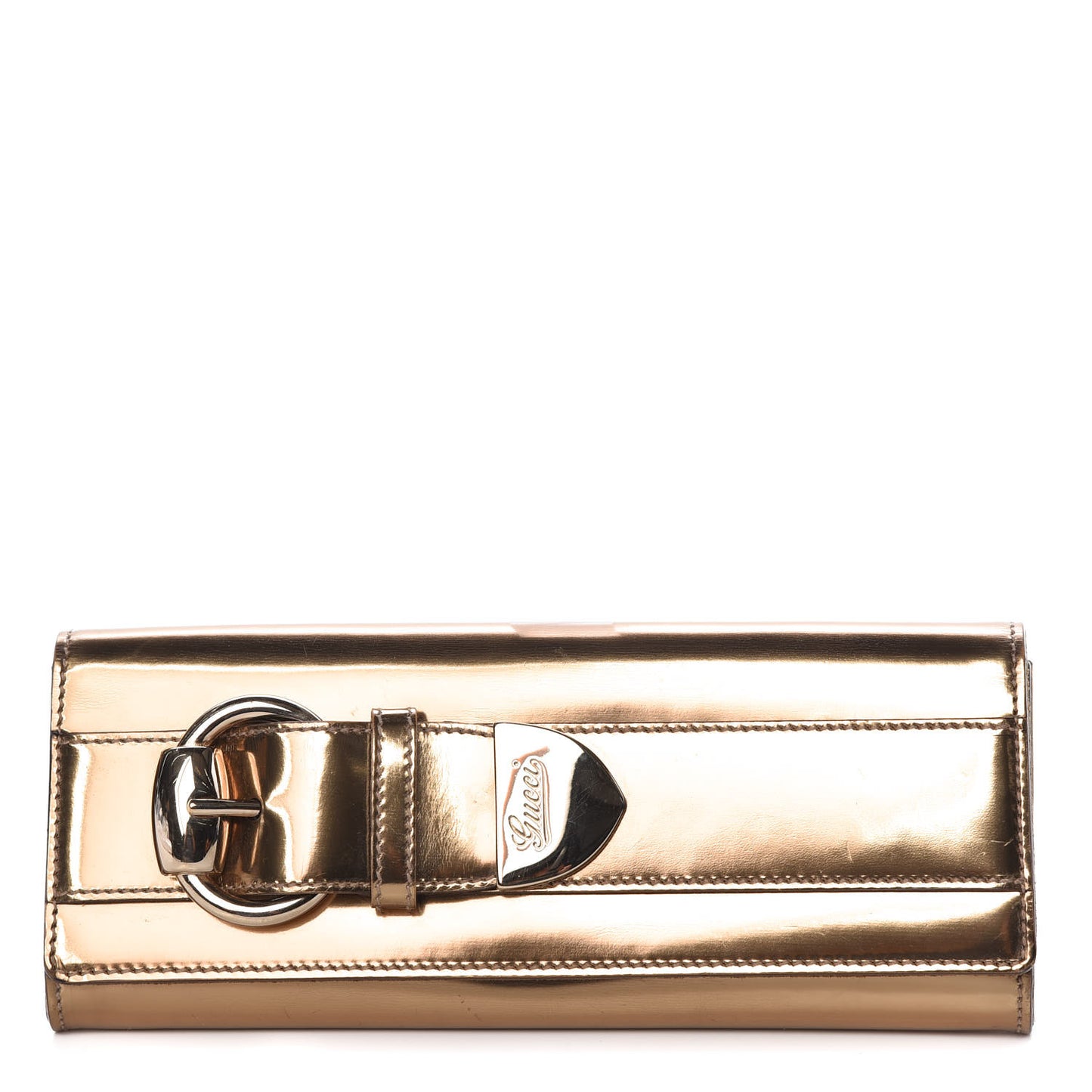 Patent Romy Clutch Gold
