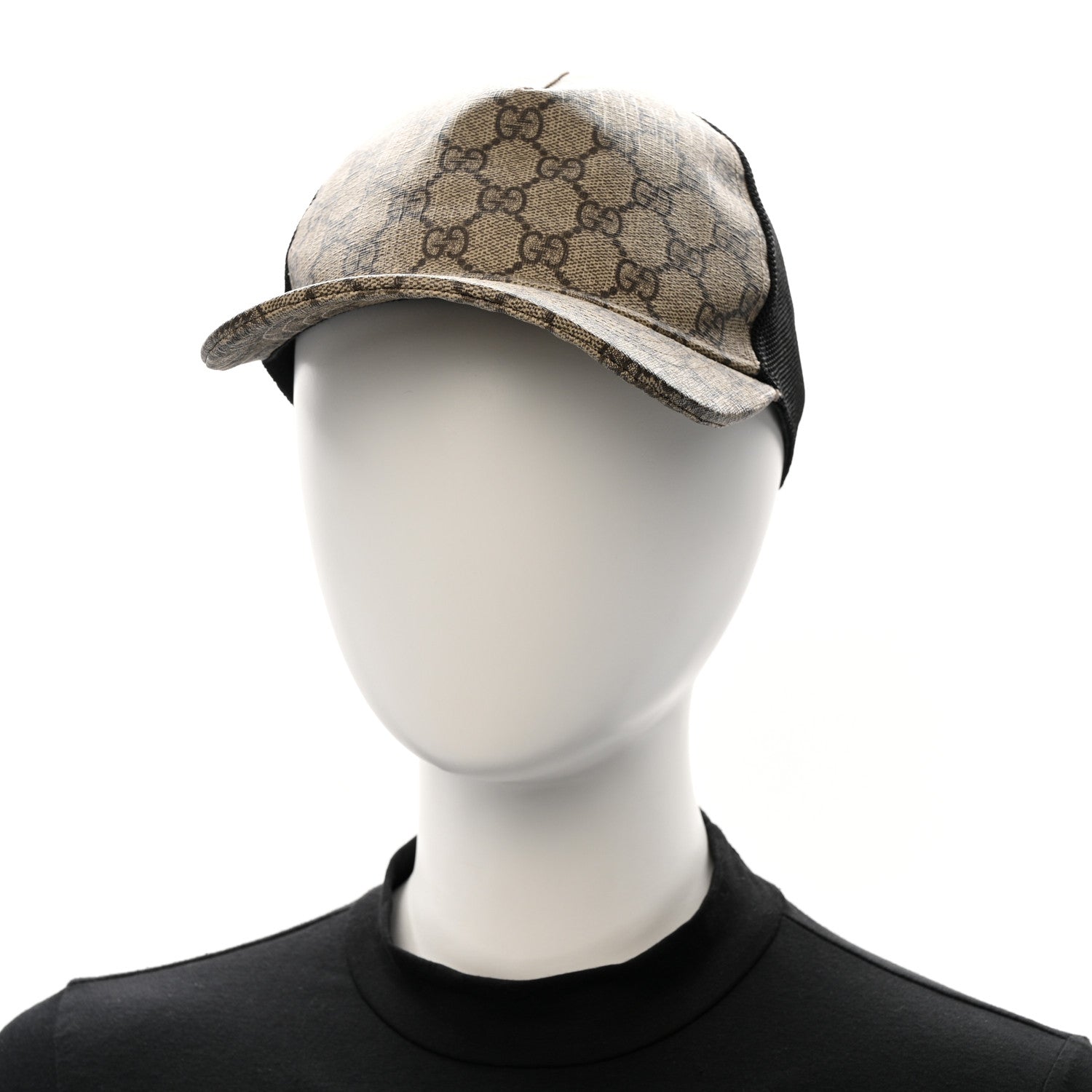 Gucci GG Supreme Monogram Baseball Hat Beige 2 of 11