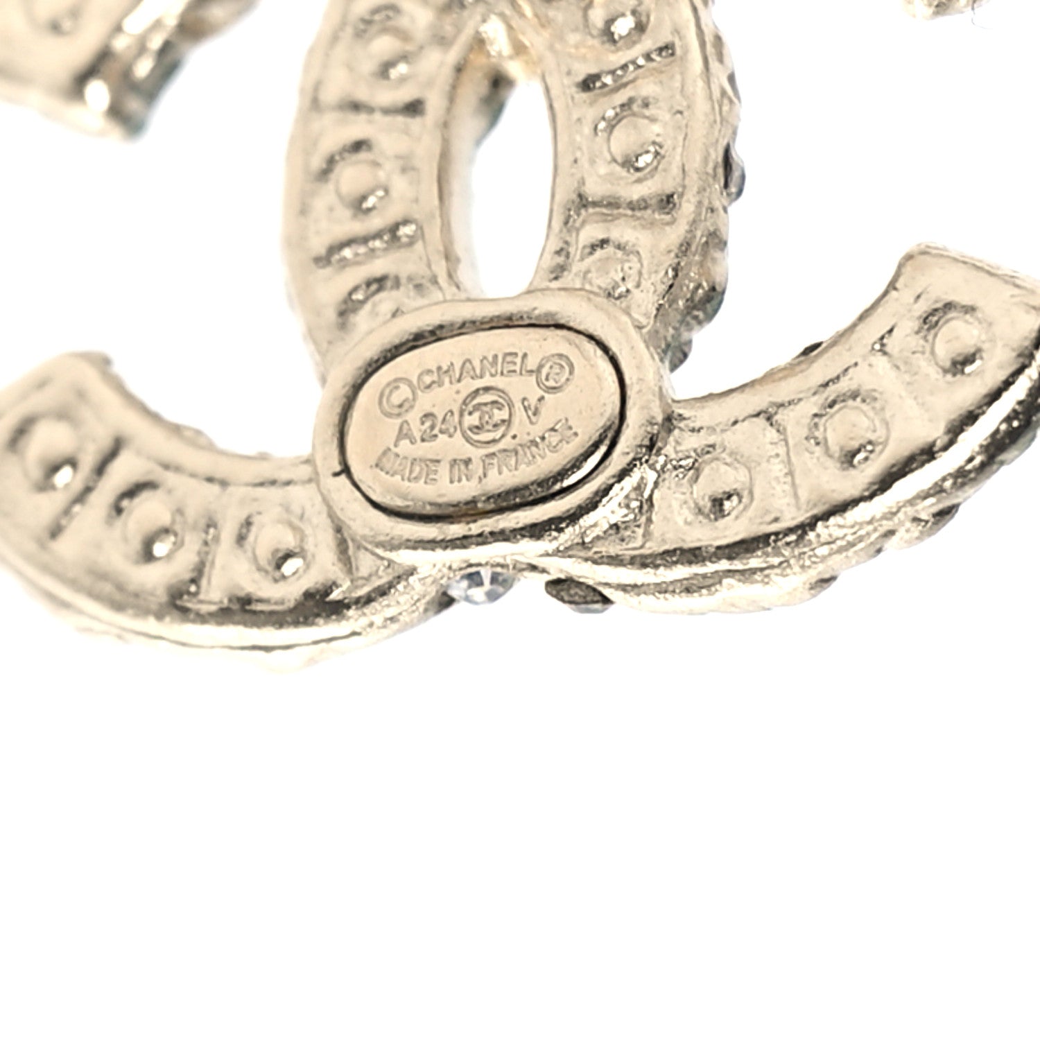 Chanel Pearl Studded CC Earrings Gold 4 of 4