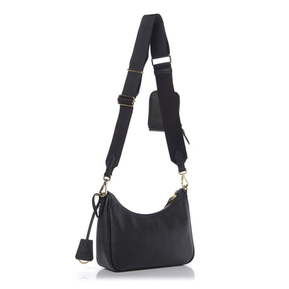 Prada Saffiano Lux Re-Edition 2005 Shoulder Bag Black 3 of 9