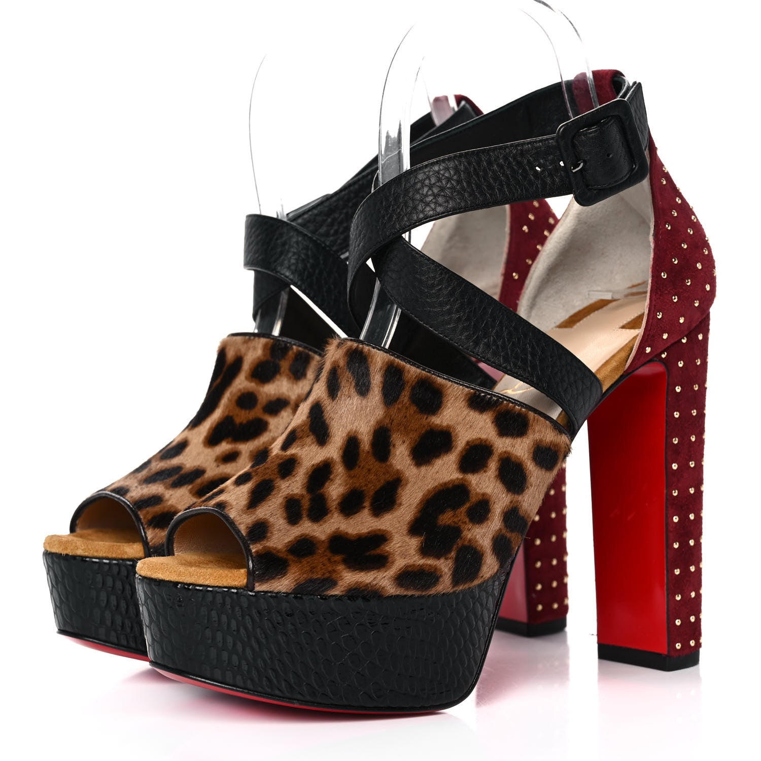 Christian Louboutin Calf Hair Leopard Print Bingirl Plume 130 Pump 37 Multicolor 3 of 9
