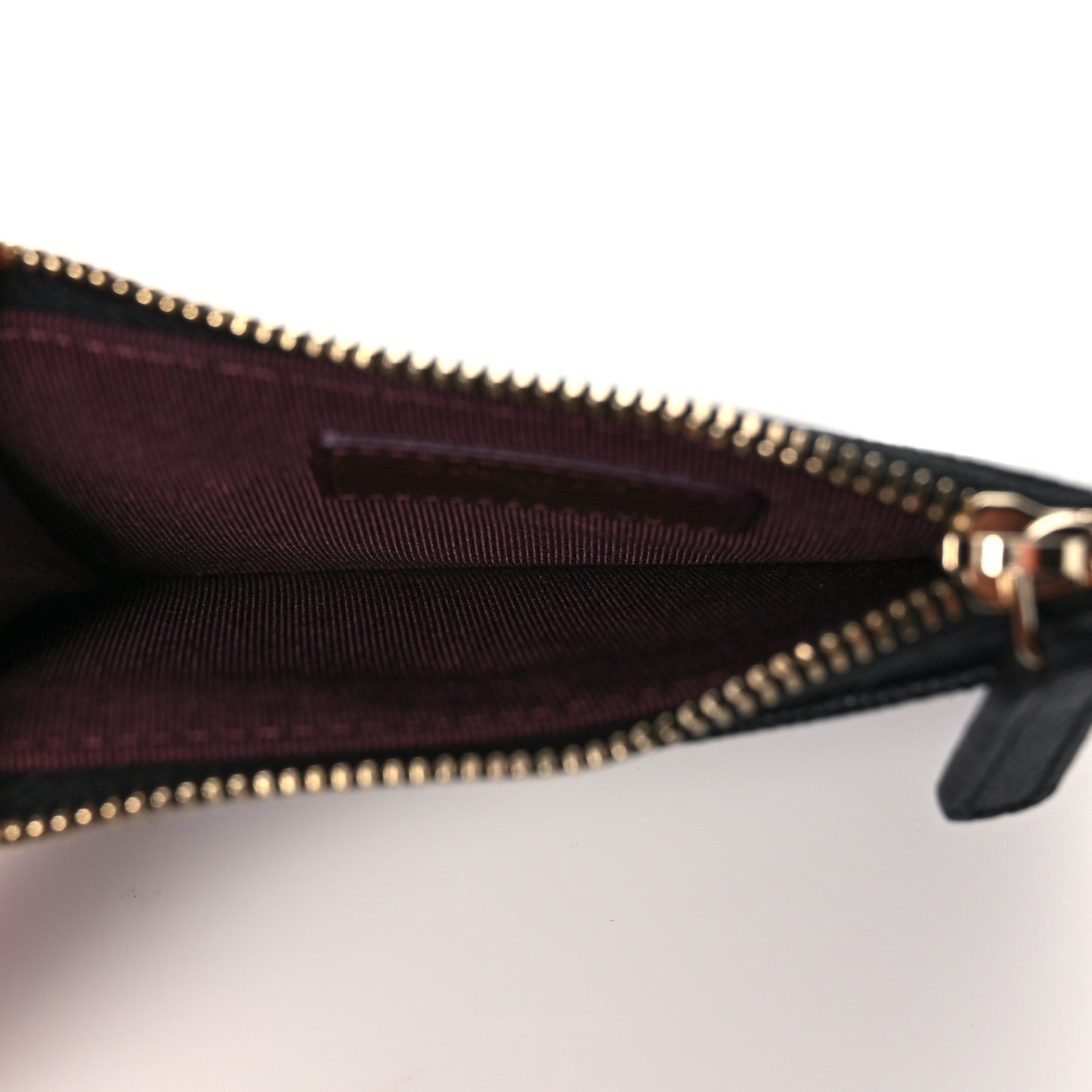 Caviar Quilted CC Zip Card Holder Black