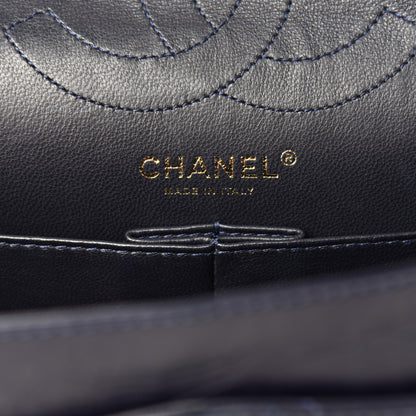 Chanel Aged Calfskin Quilted 2.55 Reissue 226 Flap Navy Blue 6 of 10