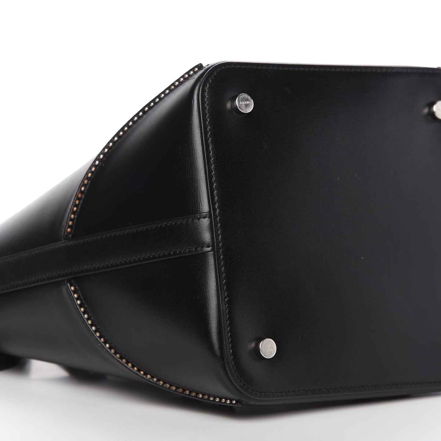 Calfskin Studded Tote Black