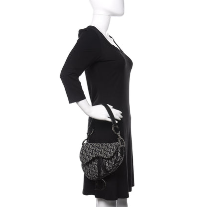 Christian Dior Monogram Saddle Bag Black 2 of 11
