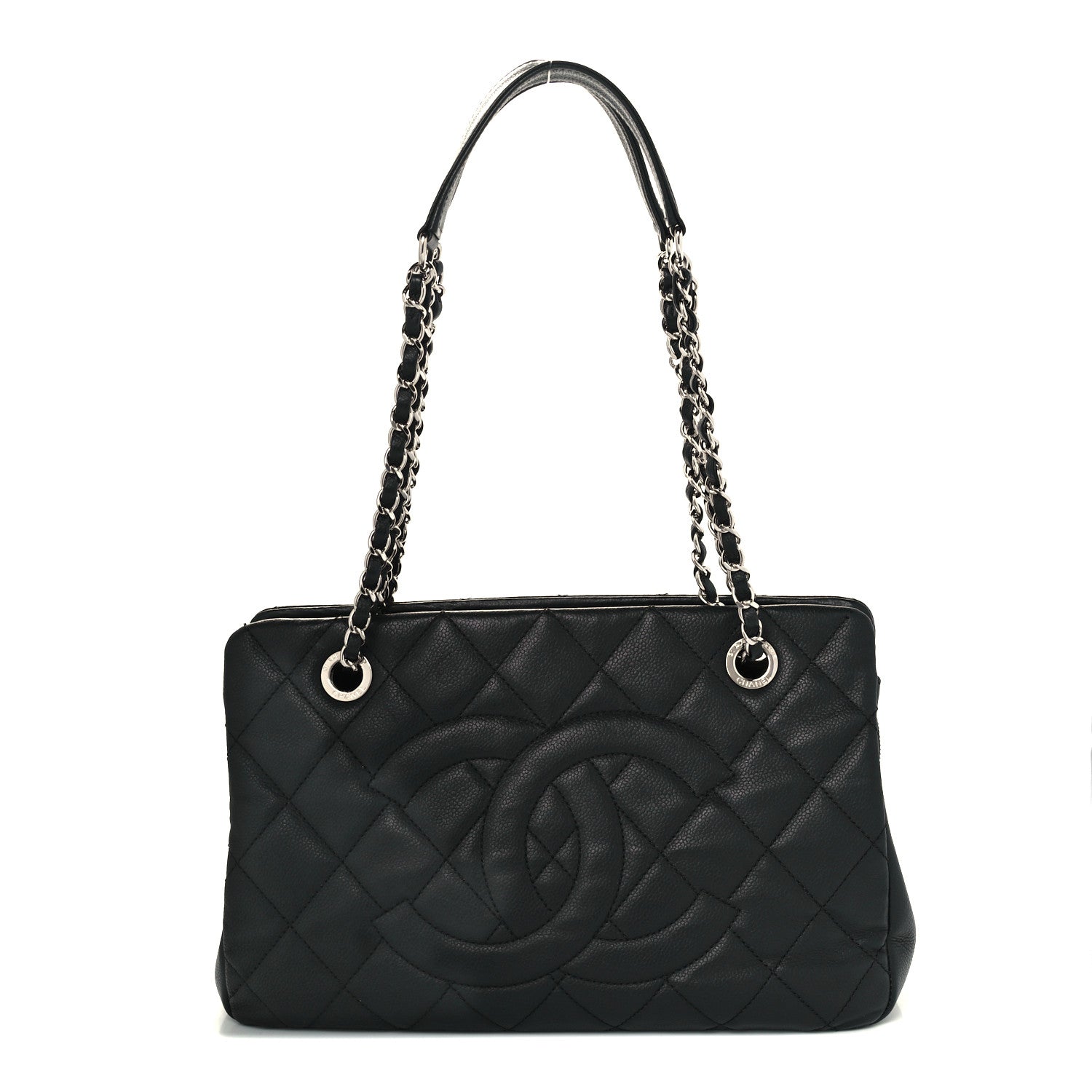 Chanel Caviar Quilted CC Timeless Soft Tote Black 1 of 10