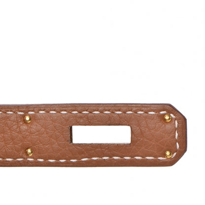 Hermes Taurillon Clemence Retourne Horseshoe Kelly 28 Gold 23 of 40