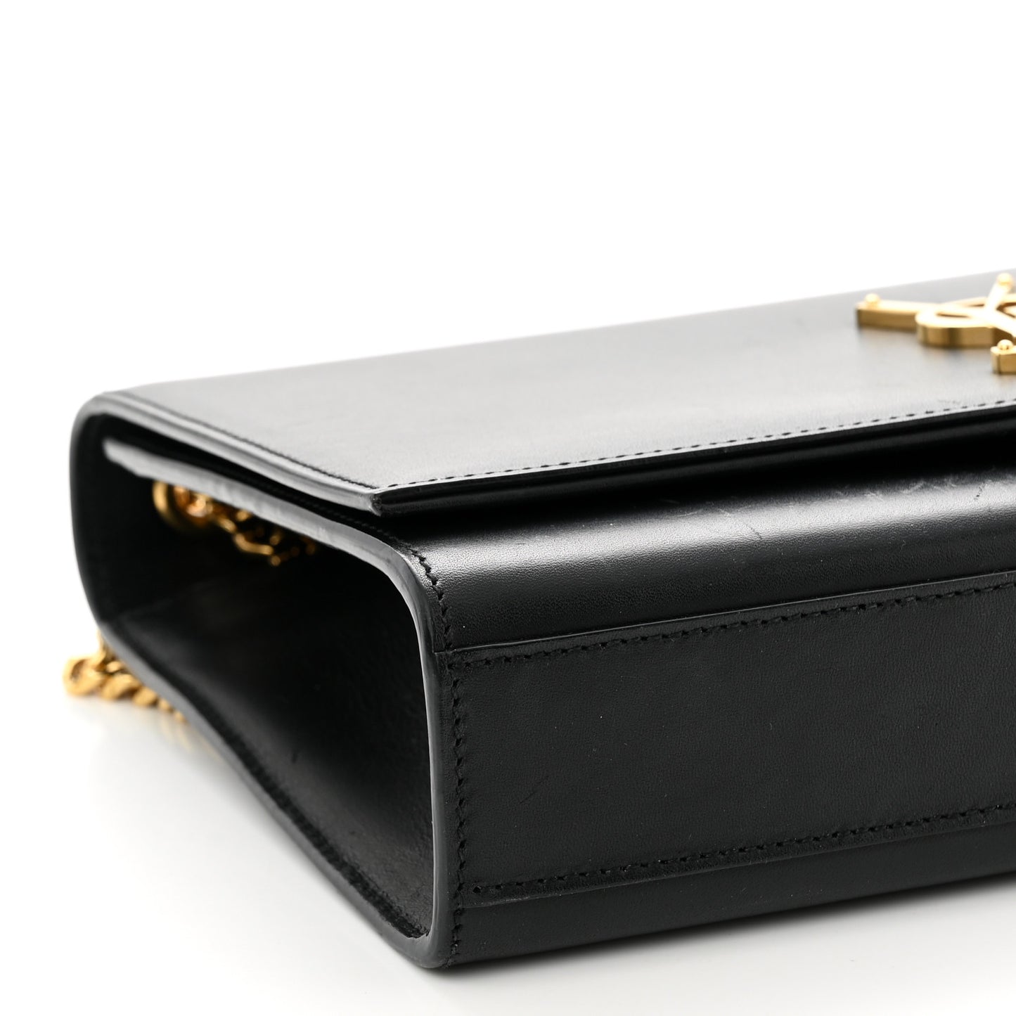 Smooth Calfskin Medium Classic Monogram Kate Tassel Satchel Black