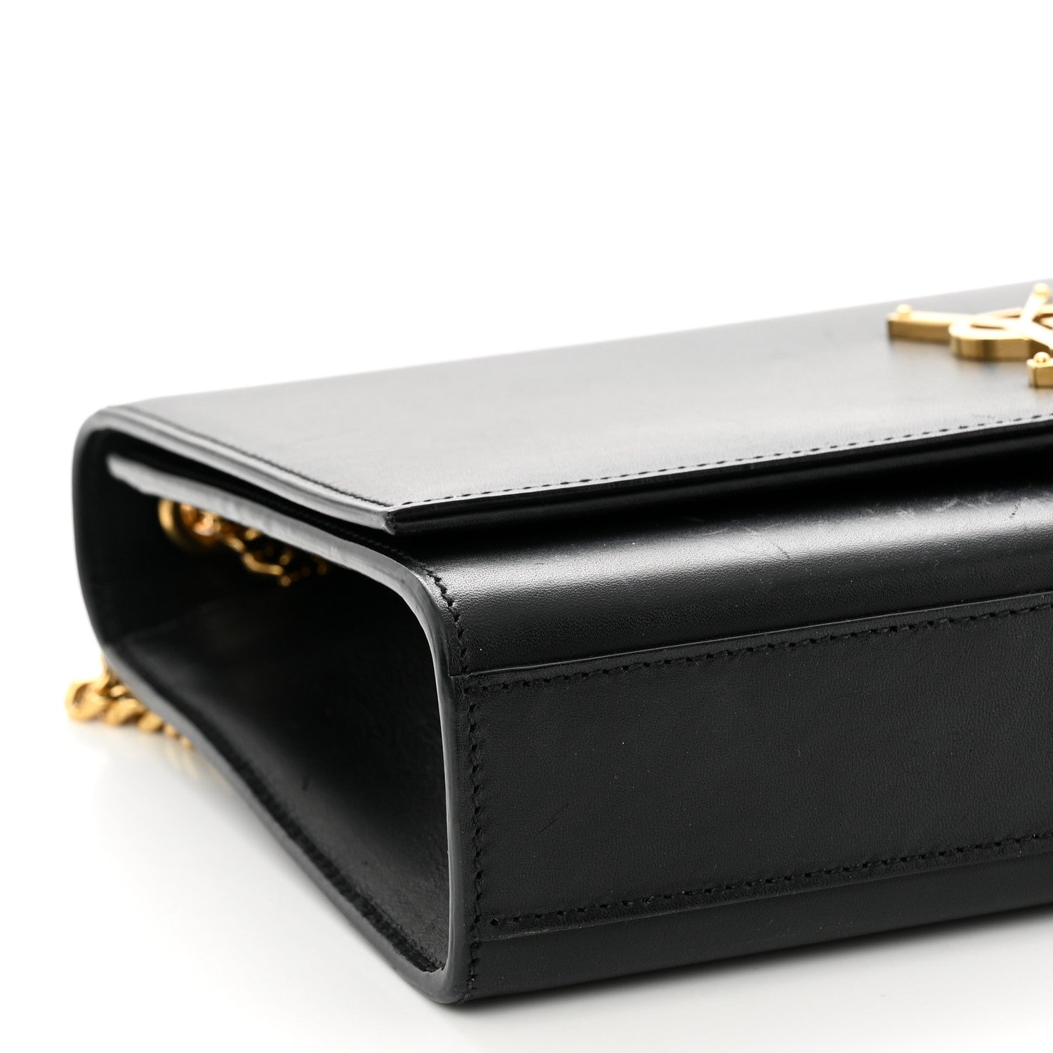 Saint Laurent Smooth Calfskin Medium Classic Monogram Kate Tassel Satchel Black 9 of 12